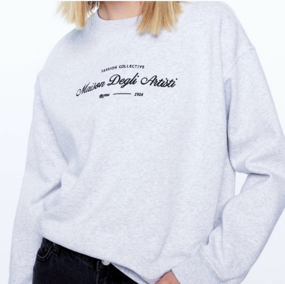 H&M Maison Degli Artisti Sweatshirt / Heather Grey / XXL